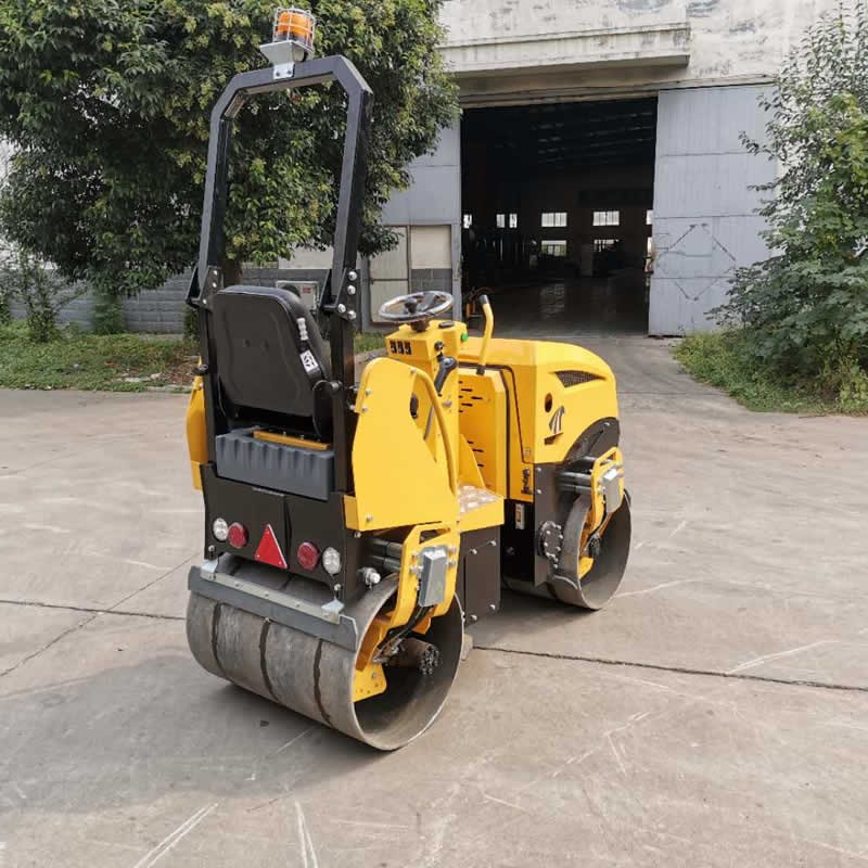 Articulated double drum 1.5 ton vibratory road roller
