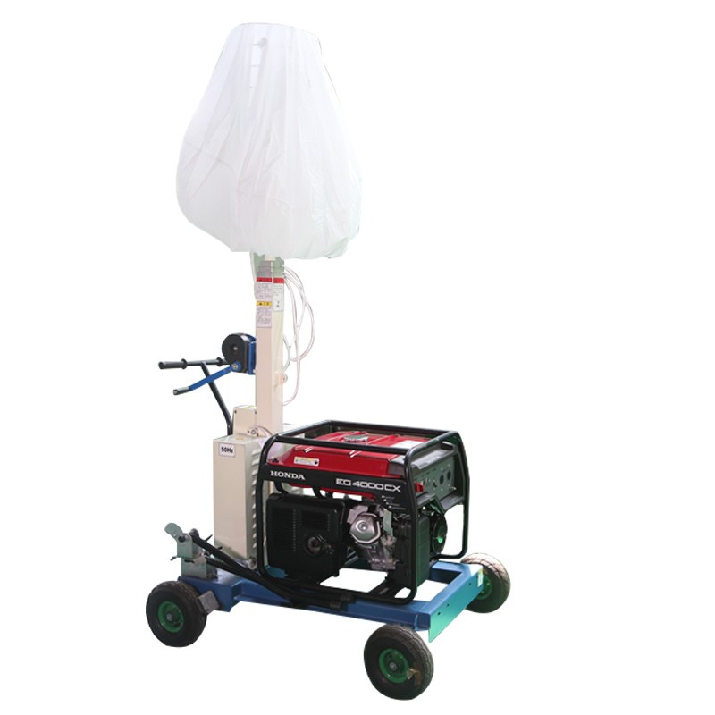 Hand push and hand lift mobile lighting tower with Q2*1000W LED lifting